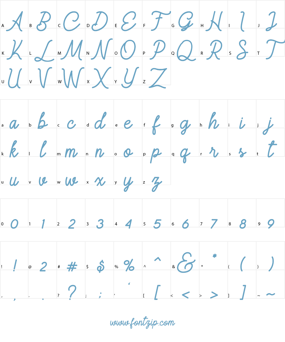 Majestic Romance Font Character